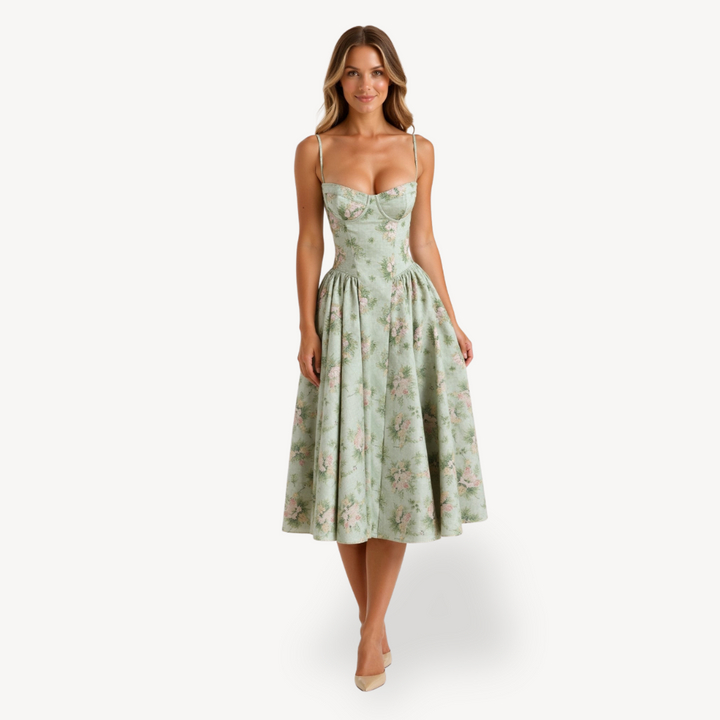 Strapless Midi Dress | Loravelle