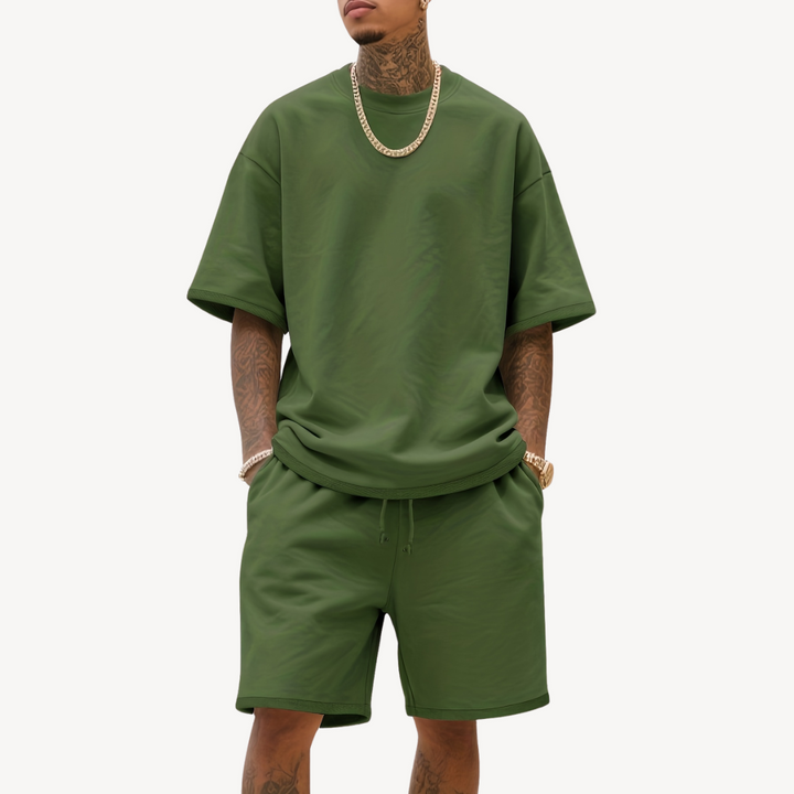 Men's Cotton Blend Short Set | Loravelle