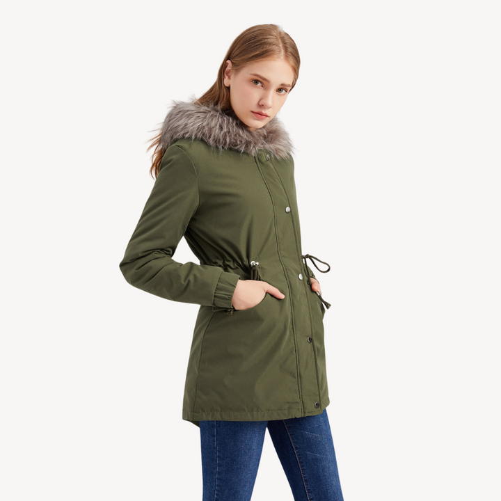 Women’s Faux Fur Hooded Parka Jacket | Loravelle