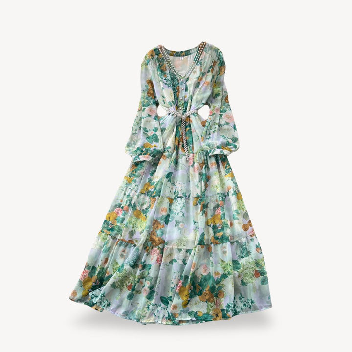 Women's Floral Long Sleeve Maxi Dress | Loravelle
