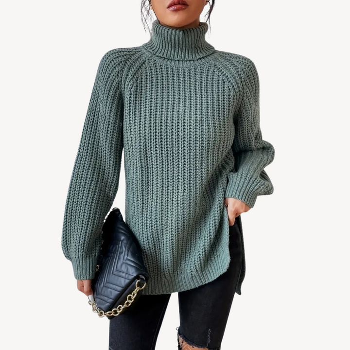 Chunky Knit Turtleneck Sweater for Women | Loravelle