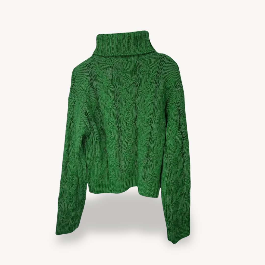 Cable Knit Turtleneck Sweater | Loravelle
