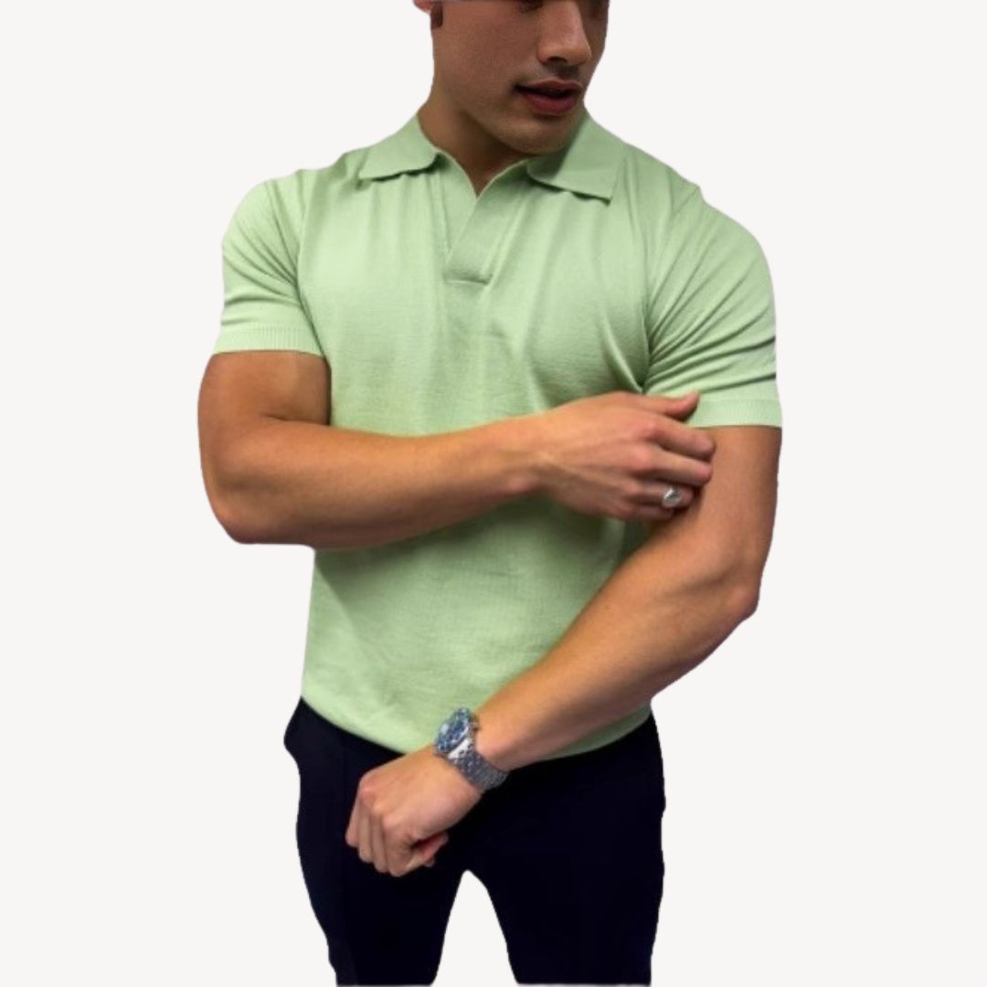 Men's Knit Polo Shirt Casual | Loravelle