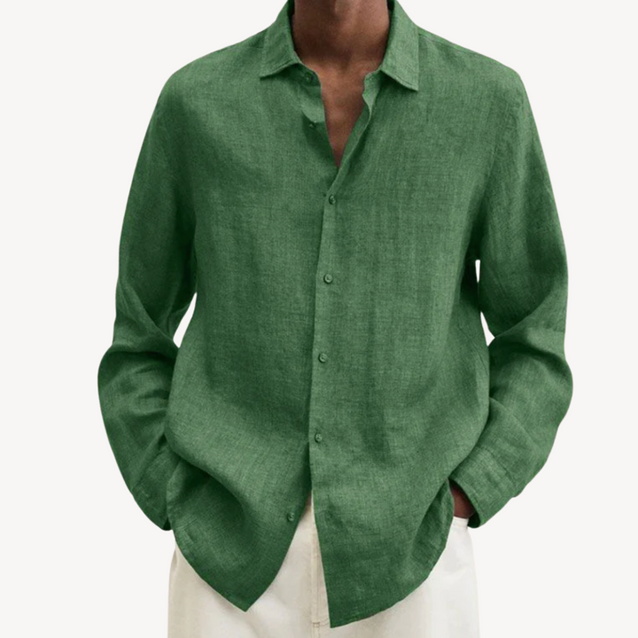 Linen Button-Up Shirt for Men | Loravelle