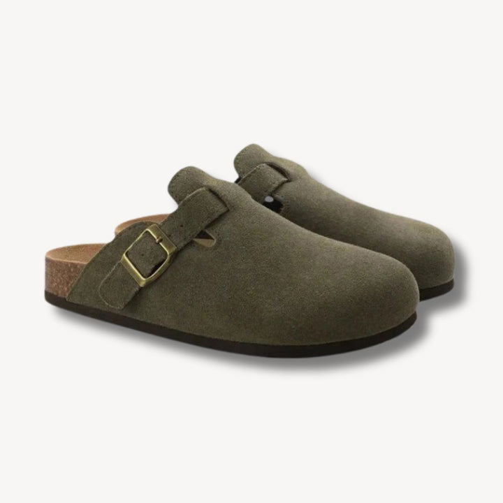 Suede Buckle Clogs Unisex | Loravelle
