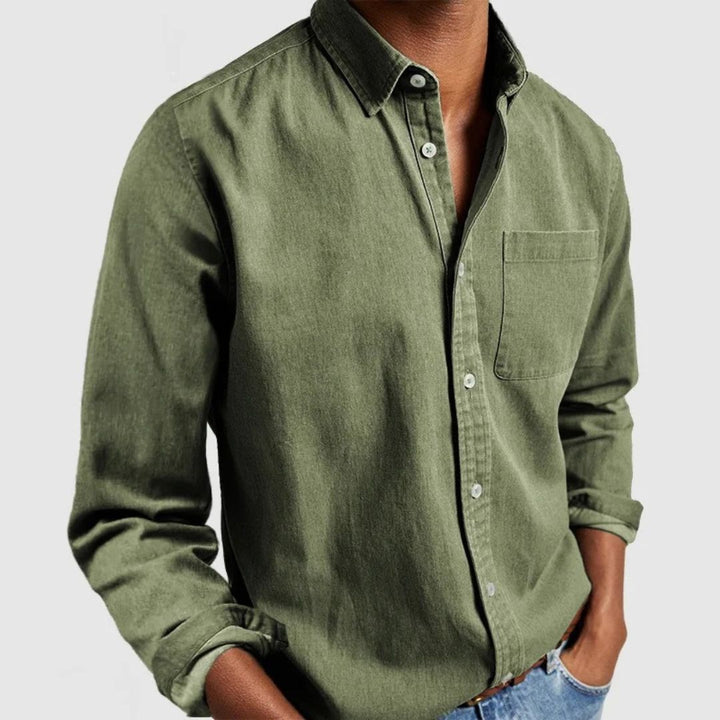 Cotton Long Sleeve Shirt Men | Loravelle