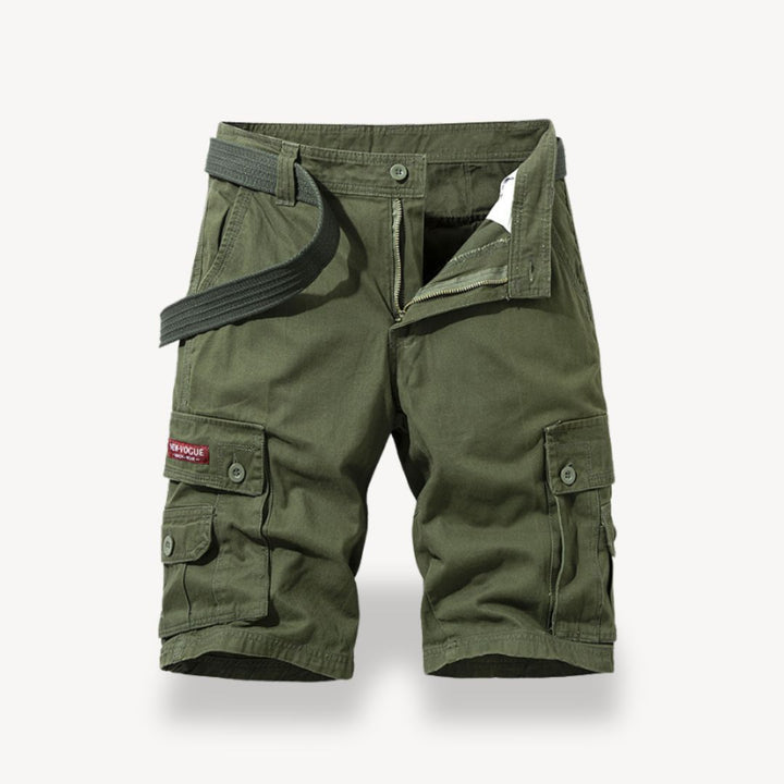 Men's Twill Belted Cargo Shorts | Loravelle