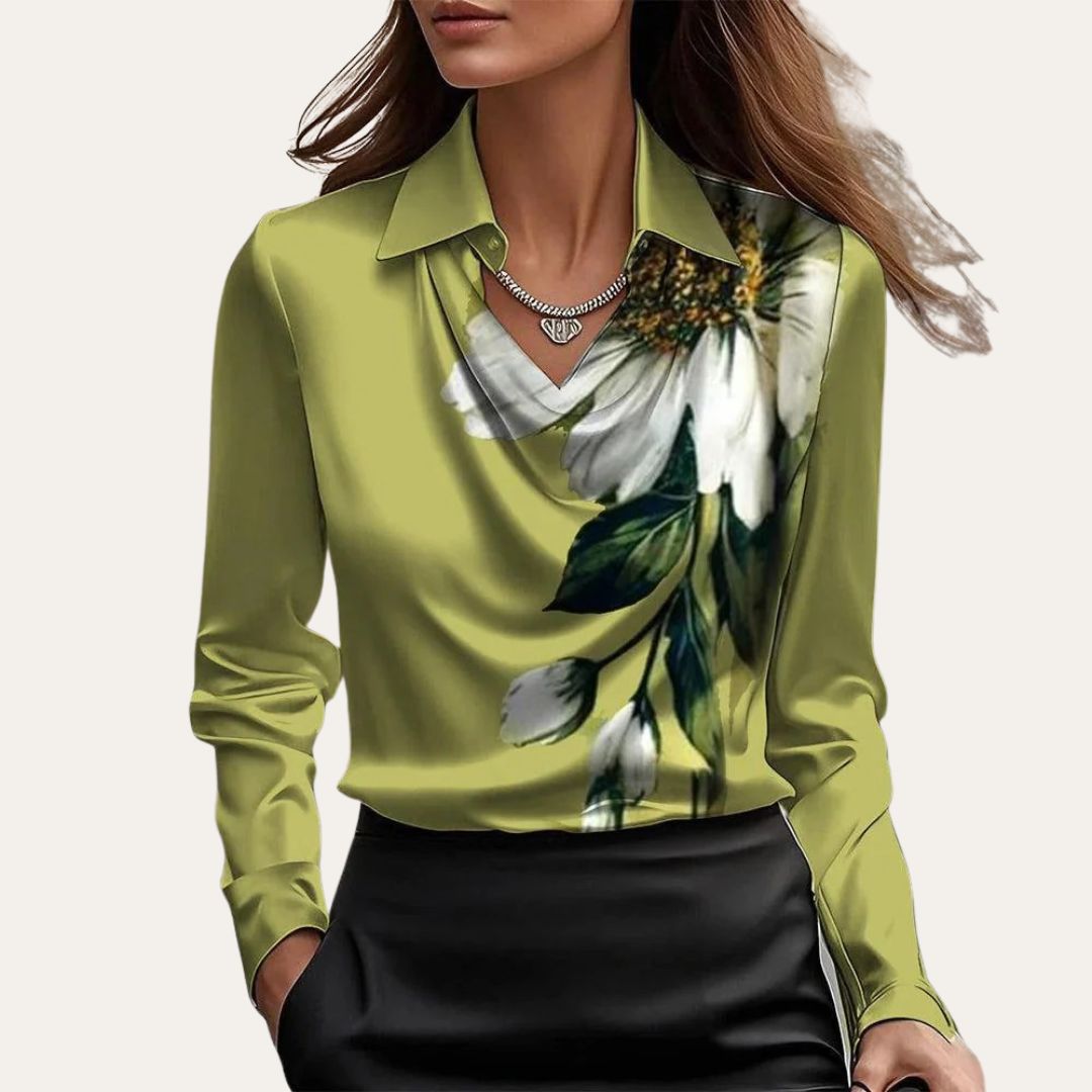 Satin Cowl Neck Blouse Women | Loravelle