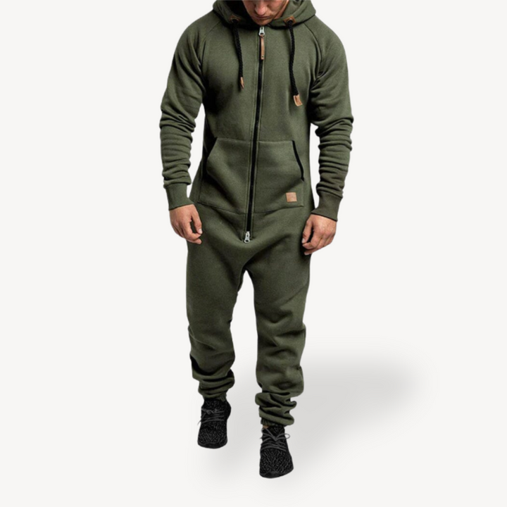 Men’s Zip-Up Hoodie Jumpsuit | Loravelle