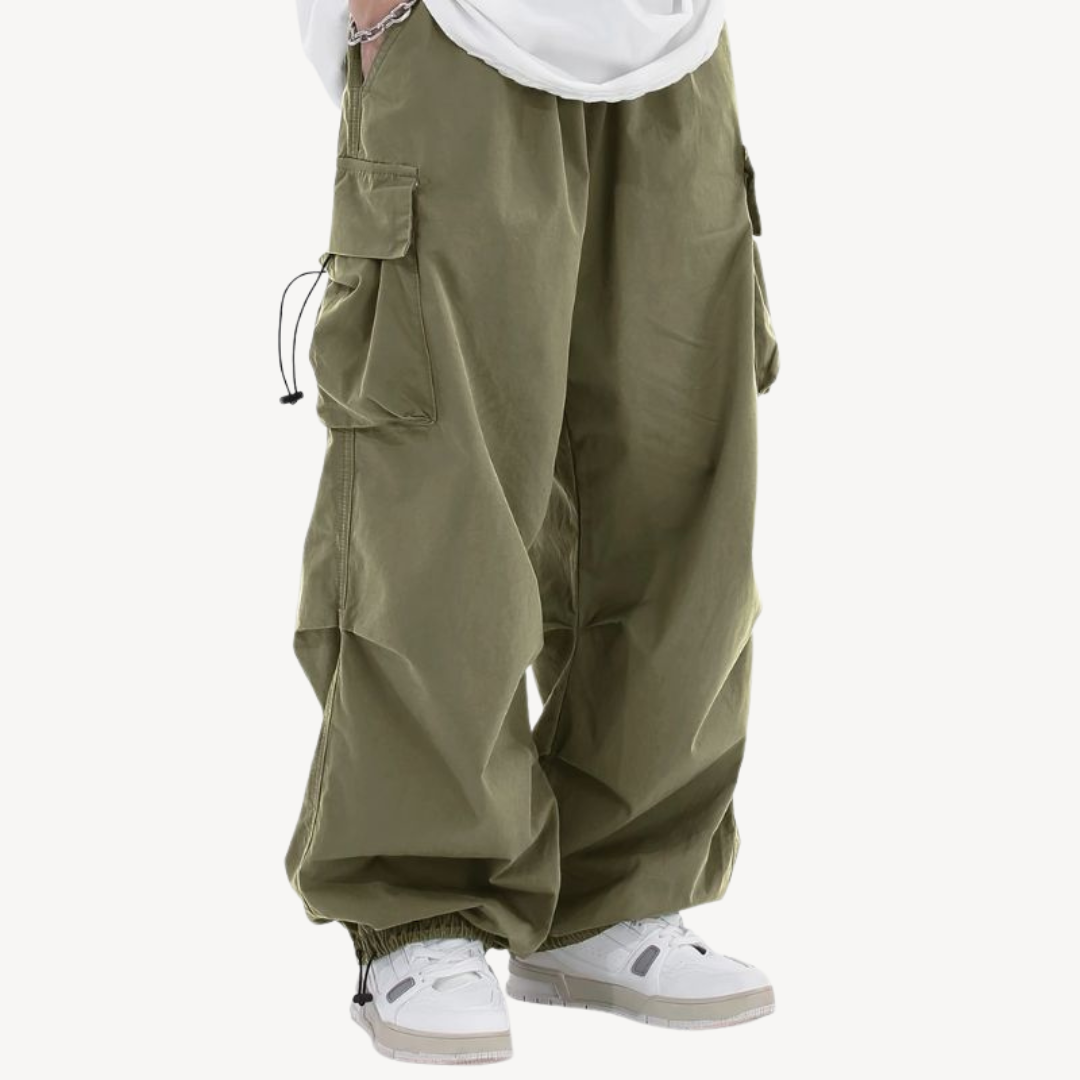 Men’s Baggy Cargo Parachute Pants | Loravelle