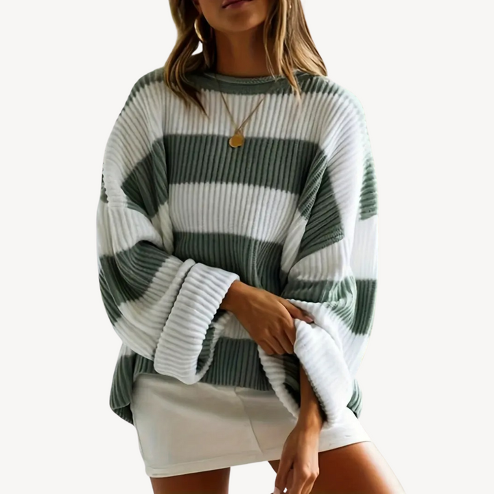 Women's Striped Oversized Sweater | Loravelle