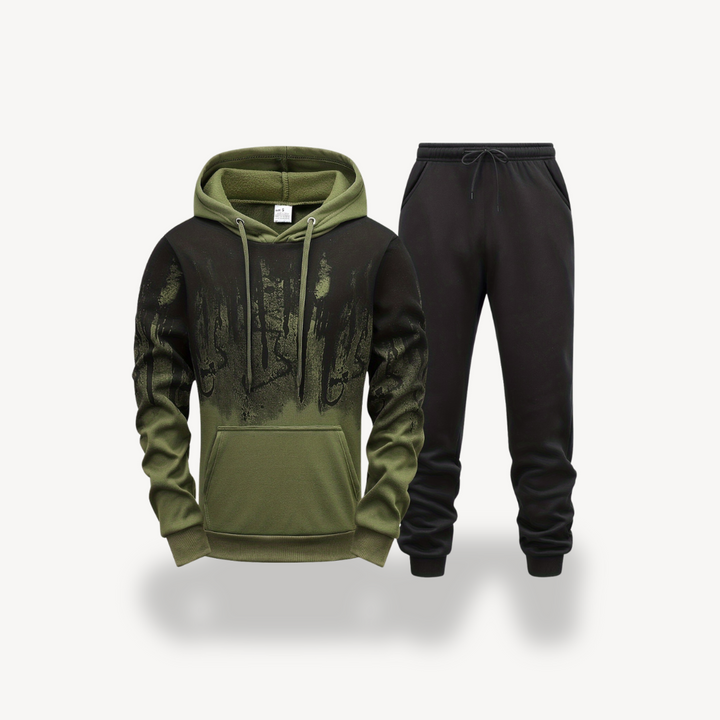 Men's Graphic Print Fleece Sweat Suit | Loravelle