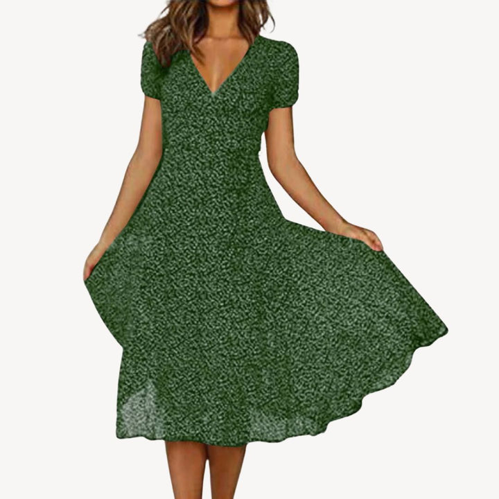 Women's Floral V-Neck Mini Dress | Loravelle