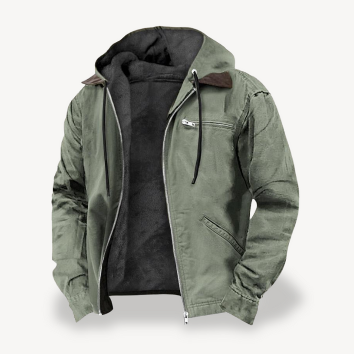 Men's Fleece Lined Hooded Jacket | Loravelle