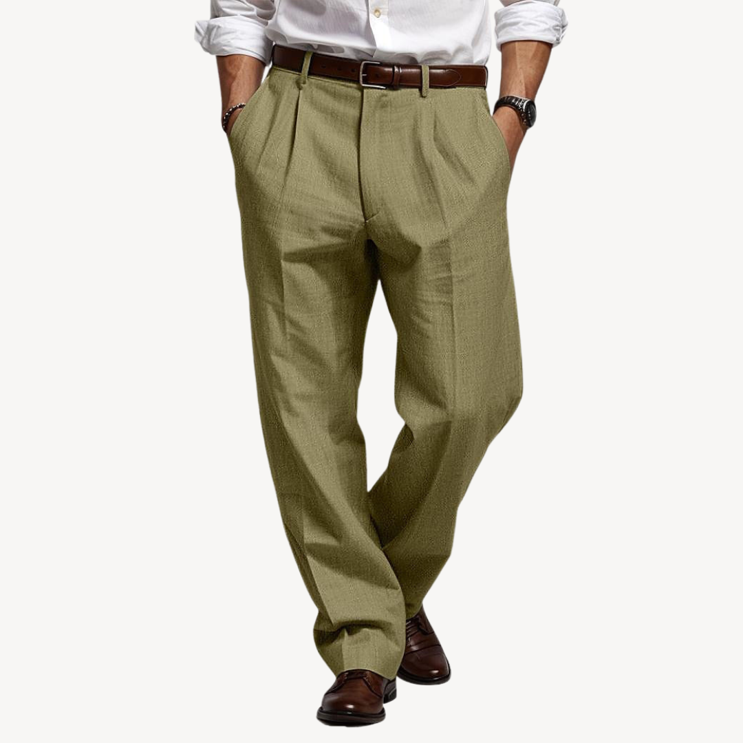 Men's Pleated Dress Pants | Loravelle