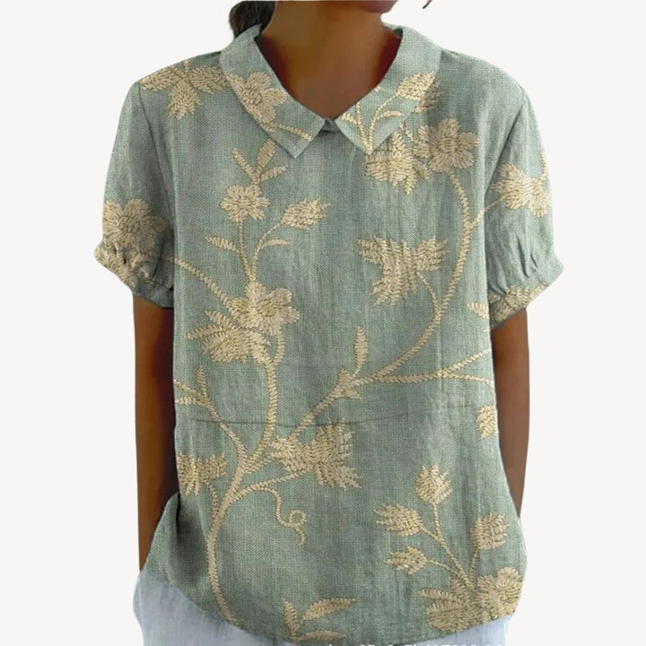 Floral Print Button-Up Shirt Women | Loravelle