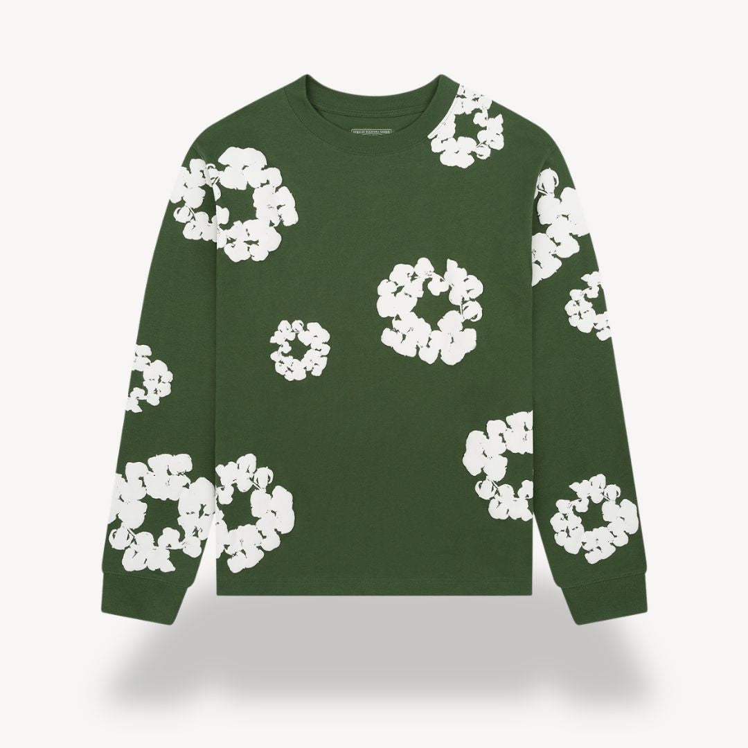 Cotton Wreath Floral Sweatshirt Unisex | Loravelle