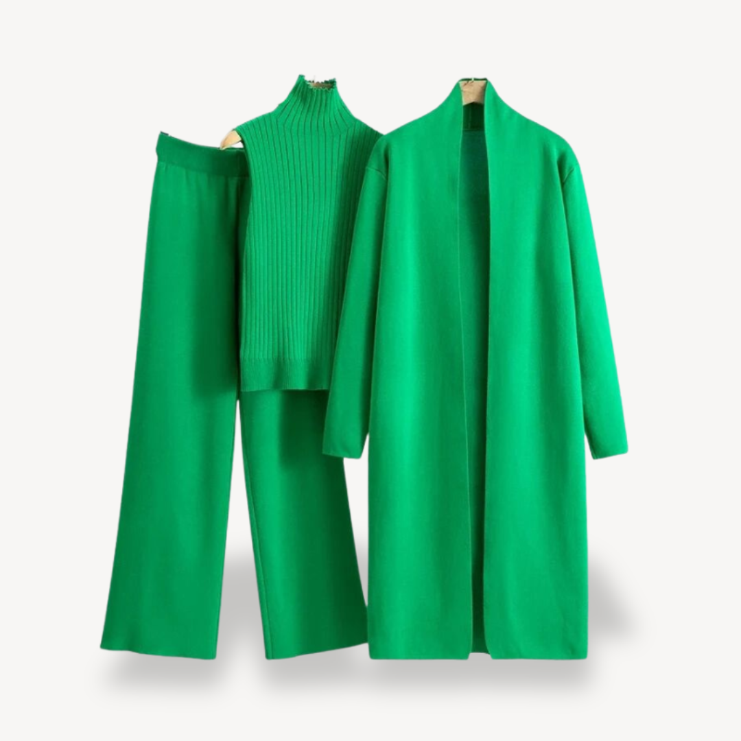Women’s Ribbed Knit 3-Piece Set | Loravelle