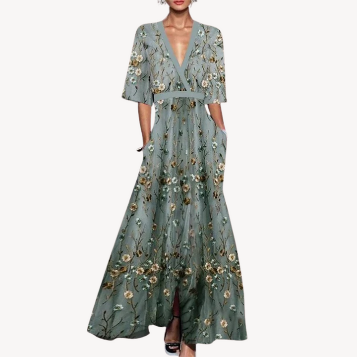 Loravelle | Women's Cotton Floral Maxi Dress