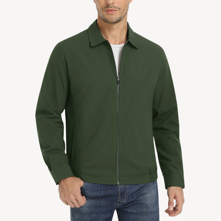Men's Full-Zip Bomber Jacket with Pockets | Loravelle
