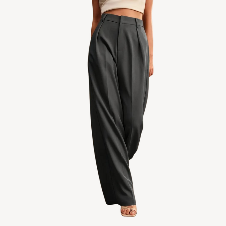 High-Waisted Pleated Trousers for Women | Loravelle