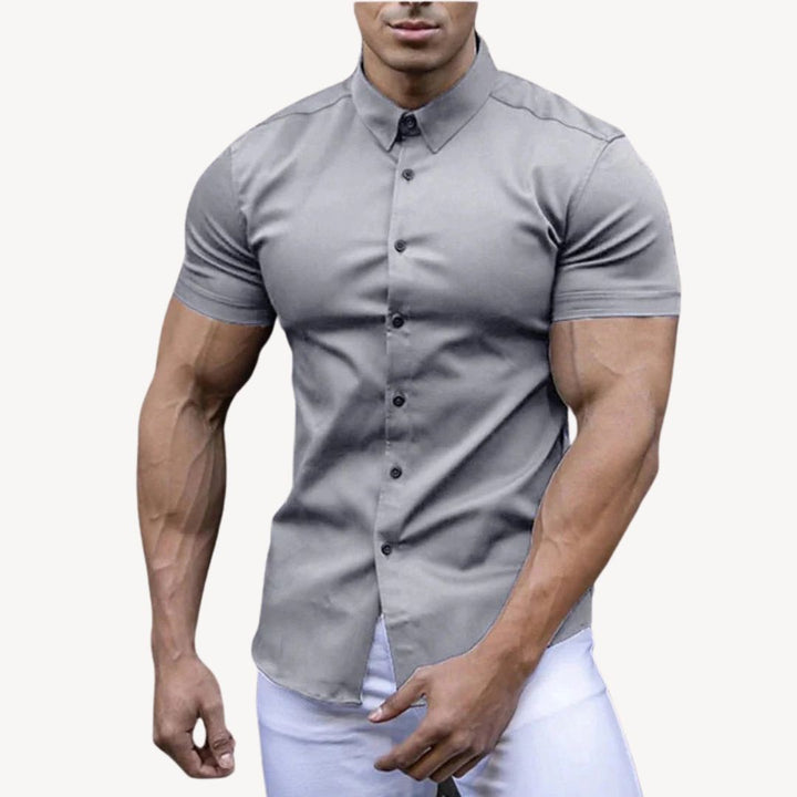 Men's Muscle Fit Cotton Spandex Shirt | Loravelle
