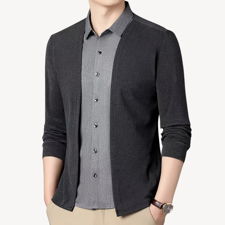 Men's Lightweight Knit Cardigan Open Front | Loravelle