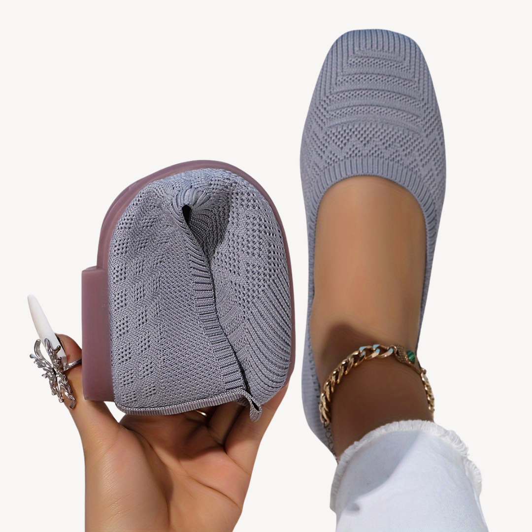 Women's Orthopedic Square Toe Flats | Loravelle