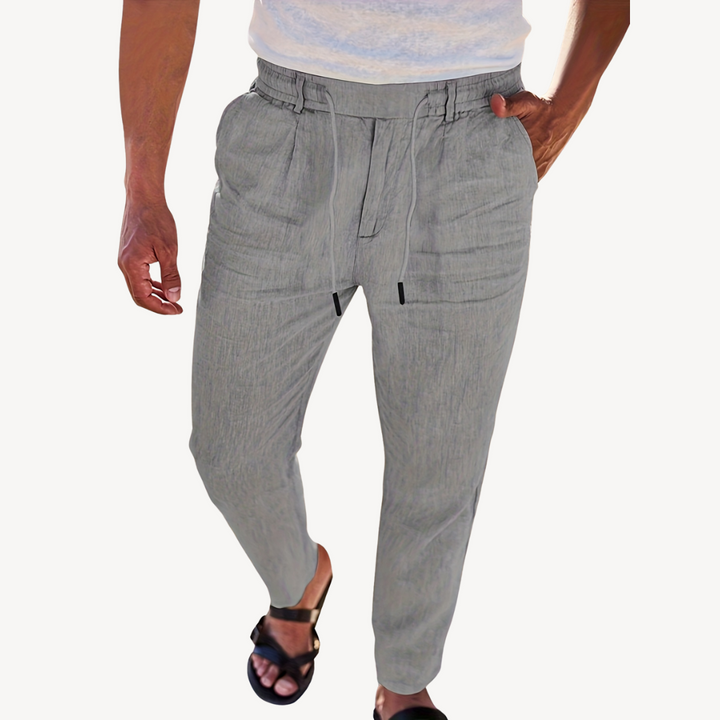Men’s Linen Drawstring Pants – Casual Lightweight Trousers | Loravelle
