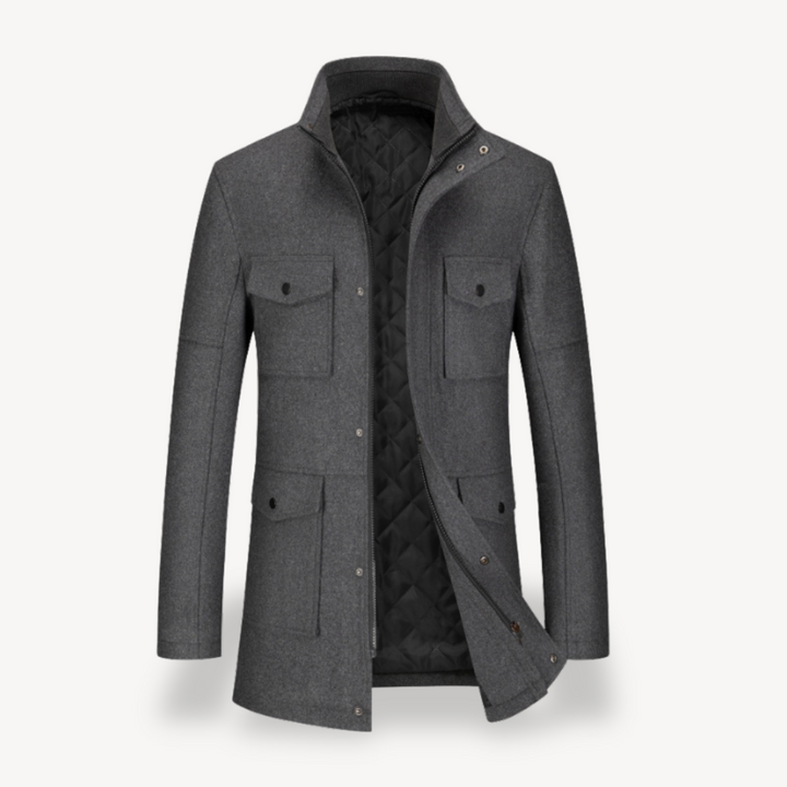 Men’s Wool Blend Jacket with Quilted Lining | Loravelle