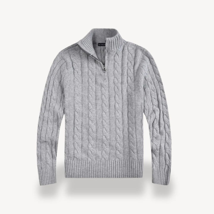 Cable Knit Half-Zip Sweater Men | Loravelle