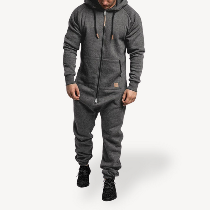 Men’s Zip-Up Hoodie Jumpsuit | Loravelle