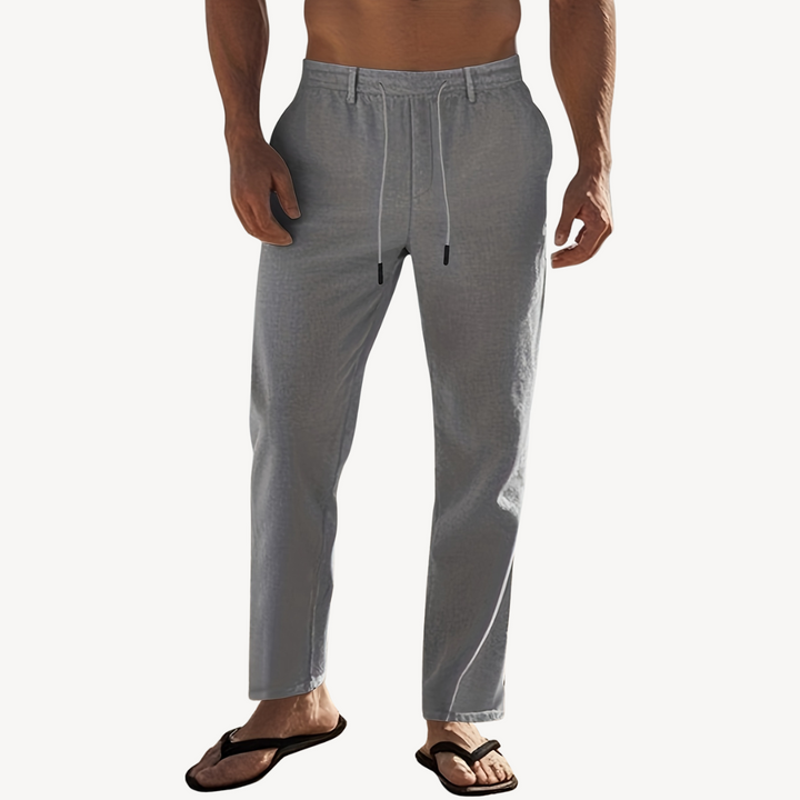 Men’s Linen Drawstring Pants – Casual Comfortable Trousers | Loravelle