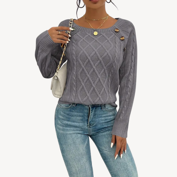 Women’s Button Detail Sweater | Loravelle