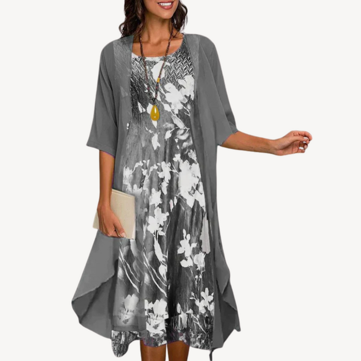 Women's Floral Chiffon Dress Set | Loravelle