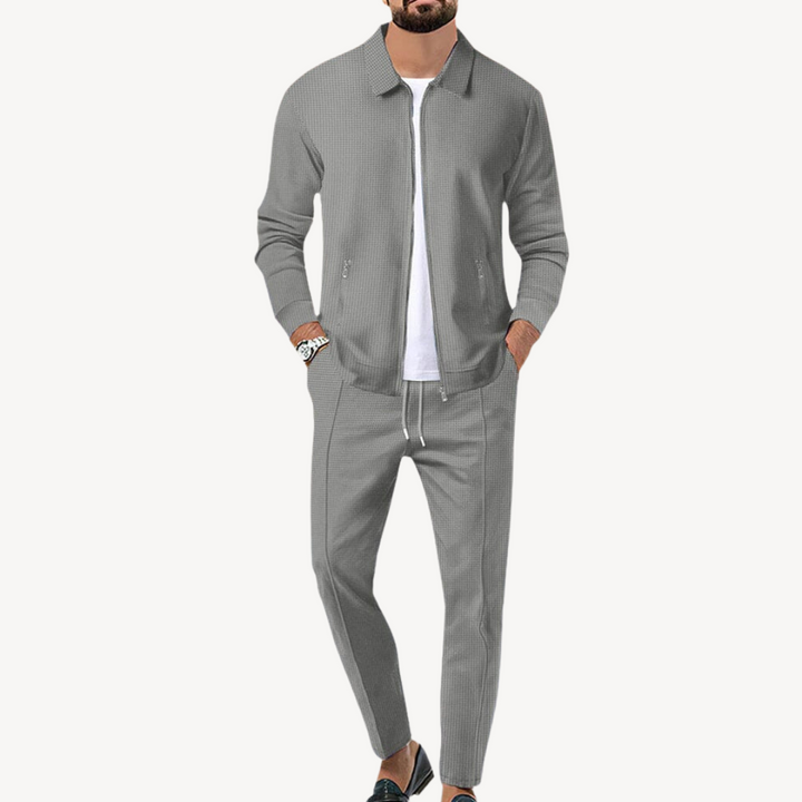 Men's Casual Zip-Up Jacket & Pants Set | Loravelle