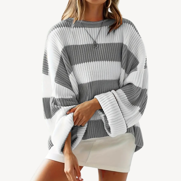 Women's Striped Oversized Sweater | Loravelle