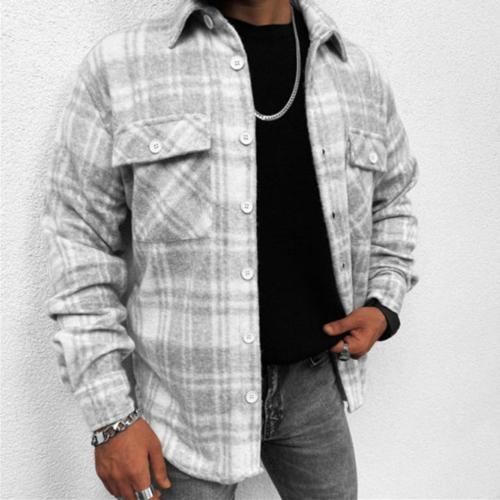 Cotton Plaid Flannel Shirt Men | Loravelle