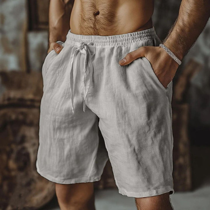 Linen Drawstring Shorts Men | Loravelle