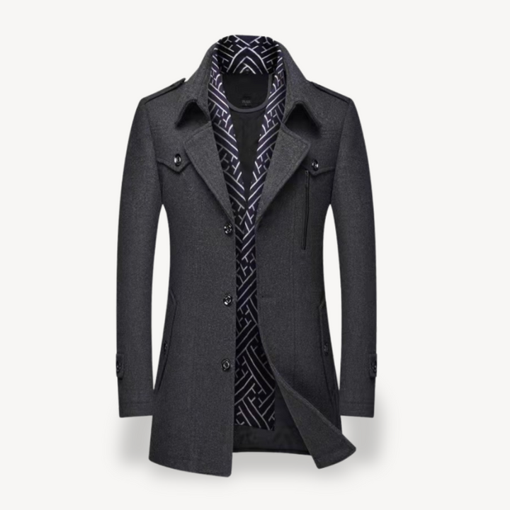 Men's Peacoat with Fleece Lining | Loravelle