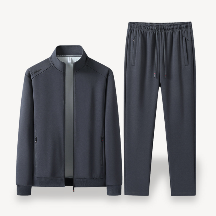 Men's Tracksuit Set with Zipper and Elastic Waistband | Loravelle