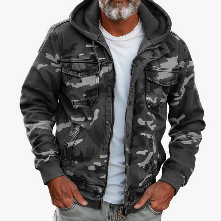 Men's Camouflage Jacket with Hoodie | Loravelle