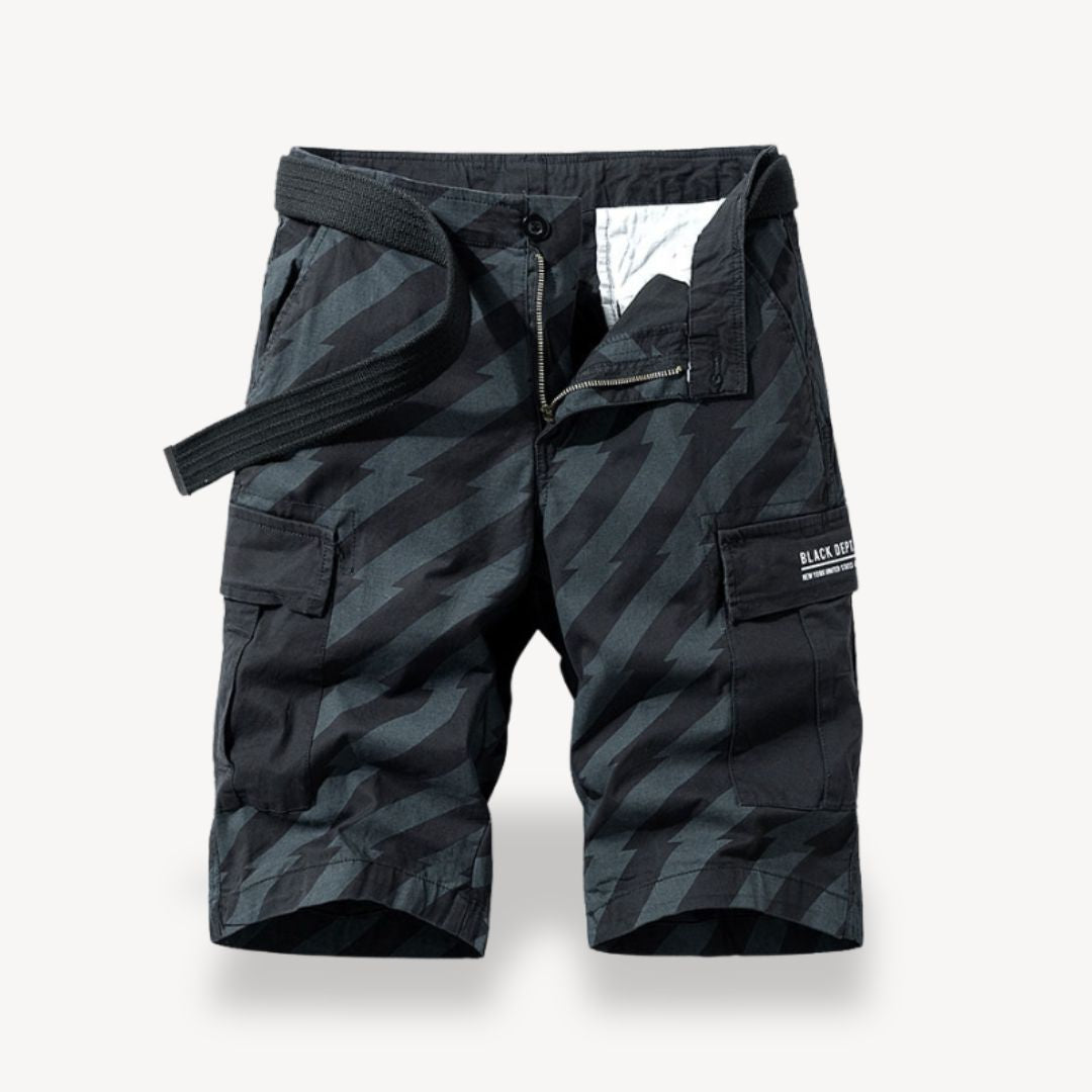 Men's Camo Cargo Shorts with Belt | Loravelle