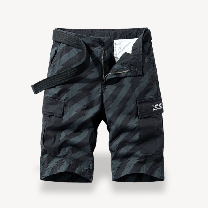 Men's Camo Cargo Shorts with Belt | Loravelle