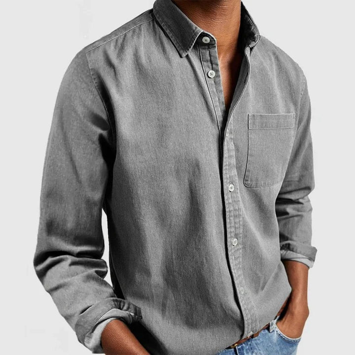 Cotton Long Sleeve Shirt Men | Loravelle