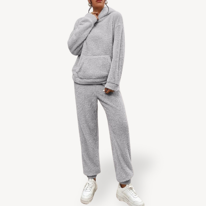 Women’s Plush Fleece Loungewear Set Hoodie | Loravelle