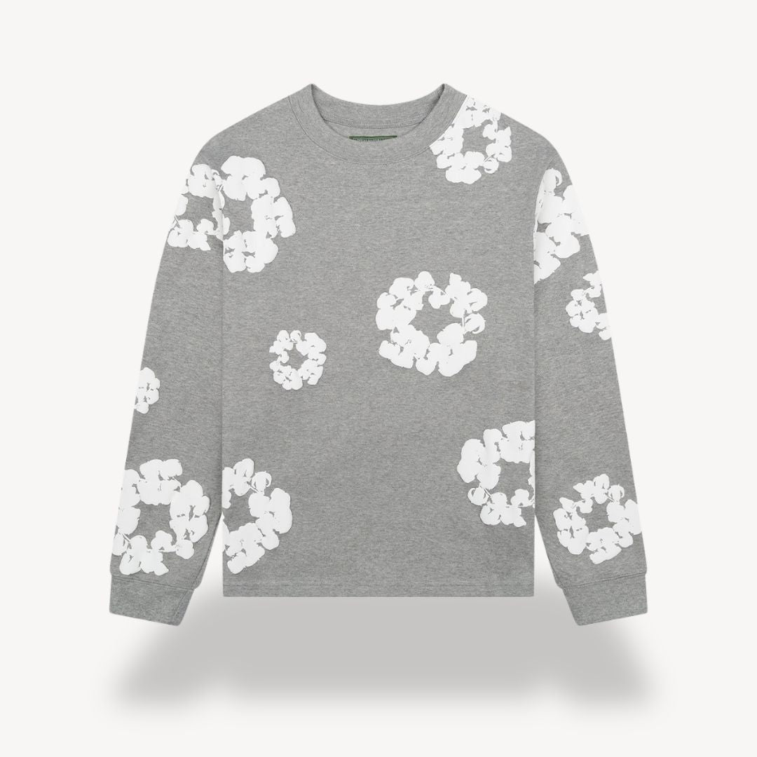 Cotton Wreath Floral Sweatshirt Unisex | Loravelle