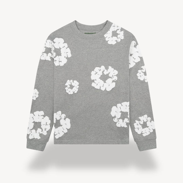Cotton Wreath Floral Sweatshirt Unisex | Loravelle
