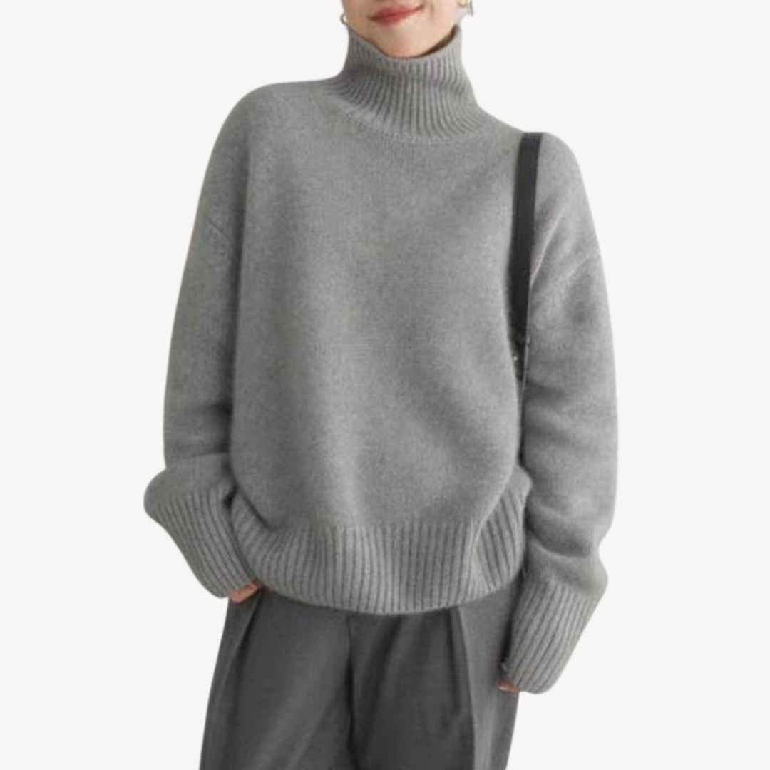 Women’s Soft Knit Fabric Turtleneck Sweater | Loravelle