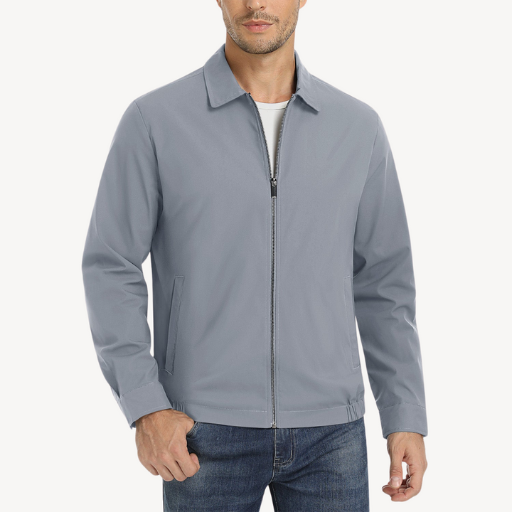 Men's Full-Zip Bomber Jacket with Pockets | Loravelle